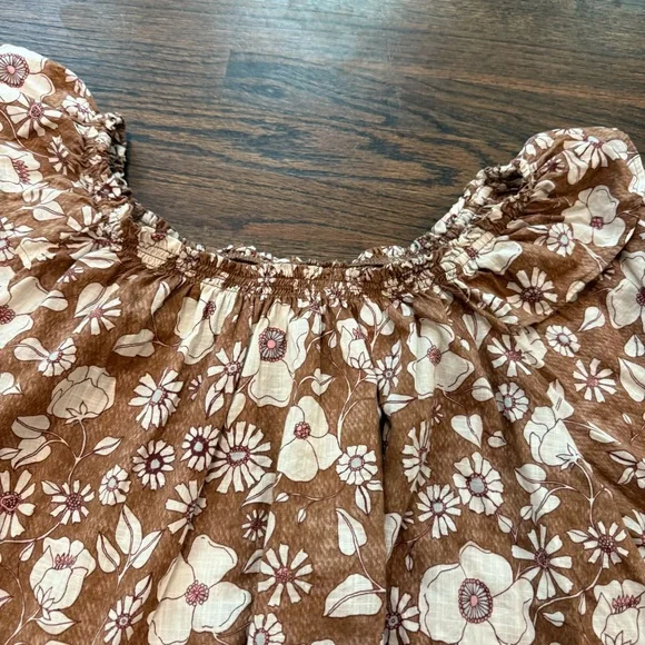 Free People Miss Daisy Ruffled Long Sleeve Boho Top Spring Summer - Picture 3 of 10